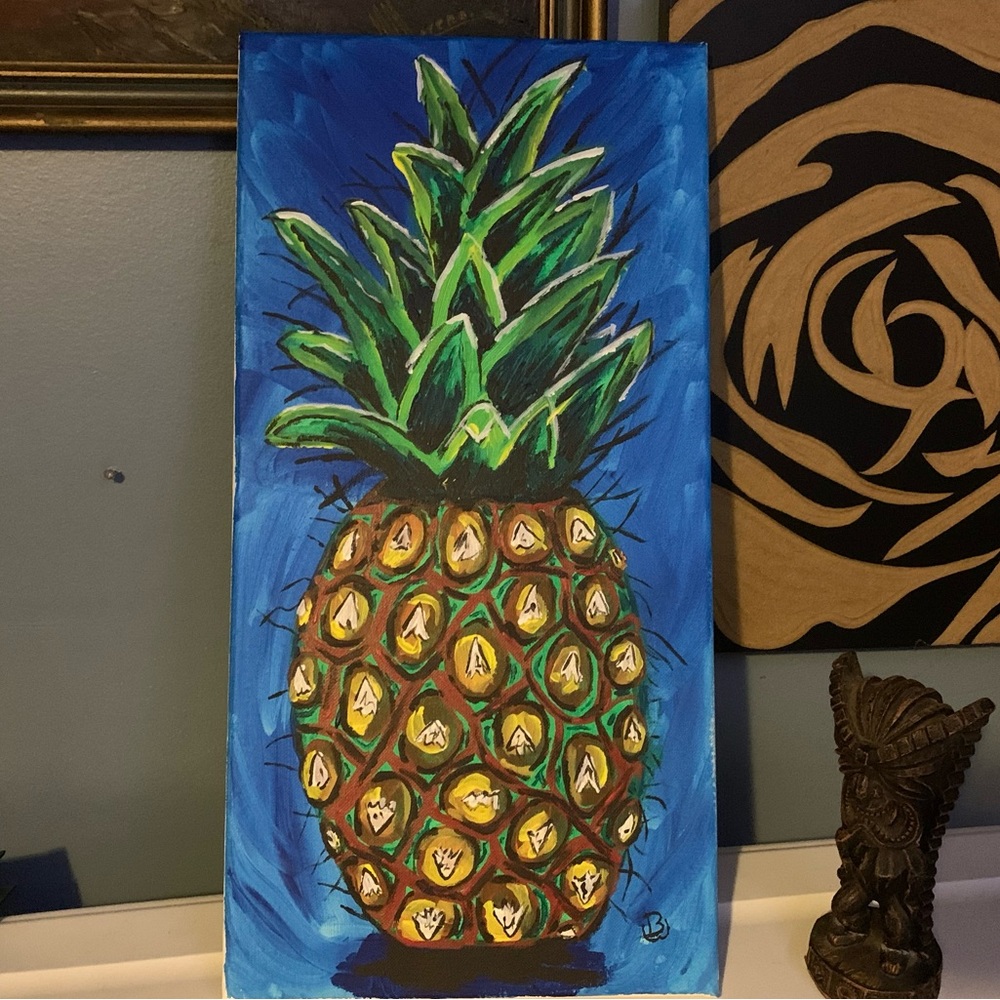 Pineapple | original art acrylic on canvas